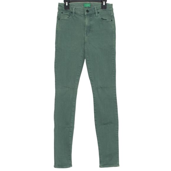 Mother Womens Jeans The Charmer Skinny Cottage Minimalist Earth Tone Green 24 - Picture 1 of 6